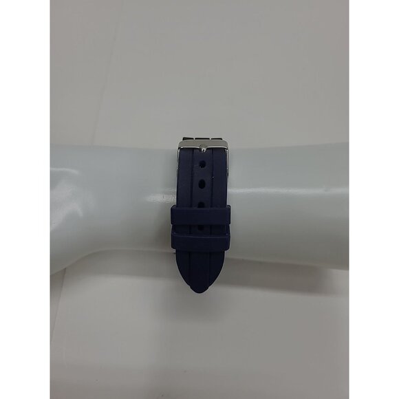 American Eagle Men's Watch Large Face Navy Blue Silicone Band Working - Picture 3 of 5